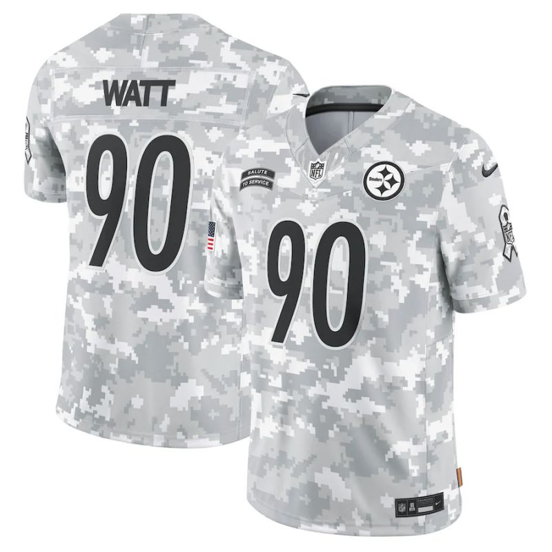 Men Pittsburgh Steelers #90 Watt Nike Arctic Camo 2024 Salute to Service Limited NFL Jersey->pittsburgh steelers->NFL Jersey